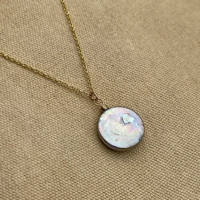 HeidiJHale Designs Necklaces Make Waves Like The Moon 14K Goldfilled Freshwater Gray Pearl Necklace HeidiJHale Designs Necklaces Make Waves Like The Moon 14K Goldfilled Freshwater Gray Pearl Necklace