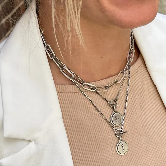 HeidiJHale Designs Necklaces Sterling silver Initial Toggle Necklace