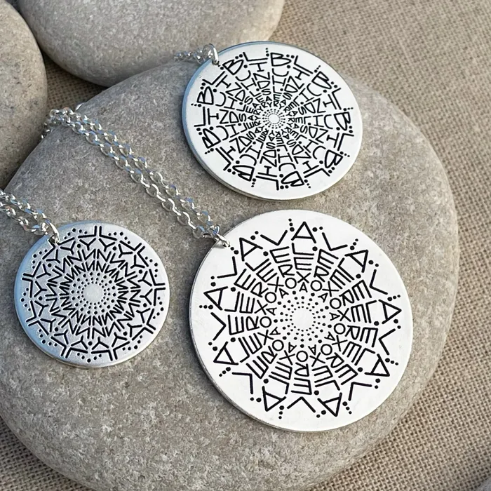 HeidiJHale Necklaces NEW Limited Edition 3 Name Namedala Mandala Name Necklace