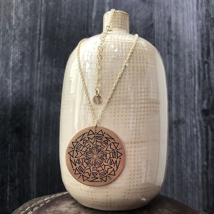 HeidiJHale Necklaces NEW Limited Edition 3 Name Namedala Mandala Name Necklace