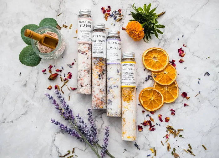 holysoak Earrings Botanical Bath Salts 
