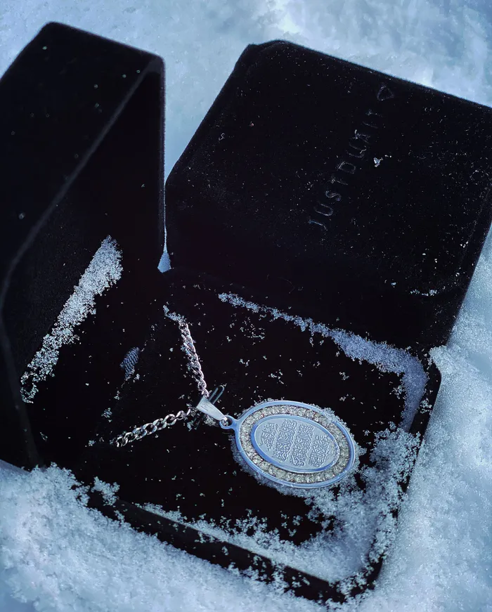 JustDuaIt Necklaces Iced Out Qalam Necklace Silver