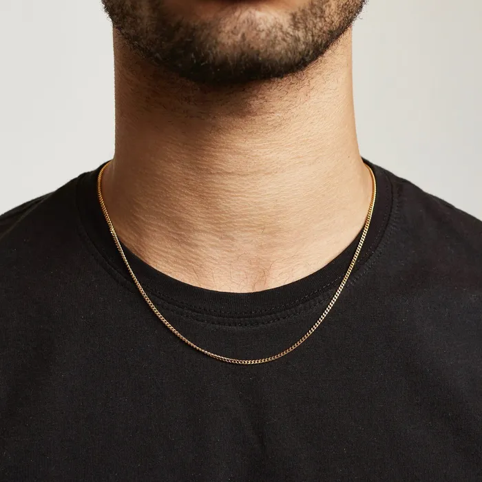 JustDuaIt Rings Curb Chain Sterling Silver Gold