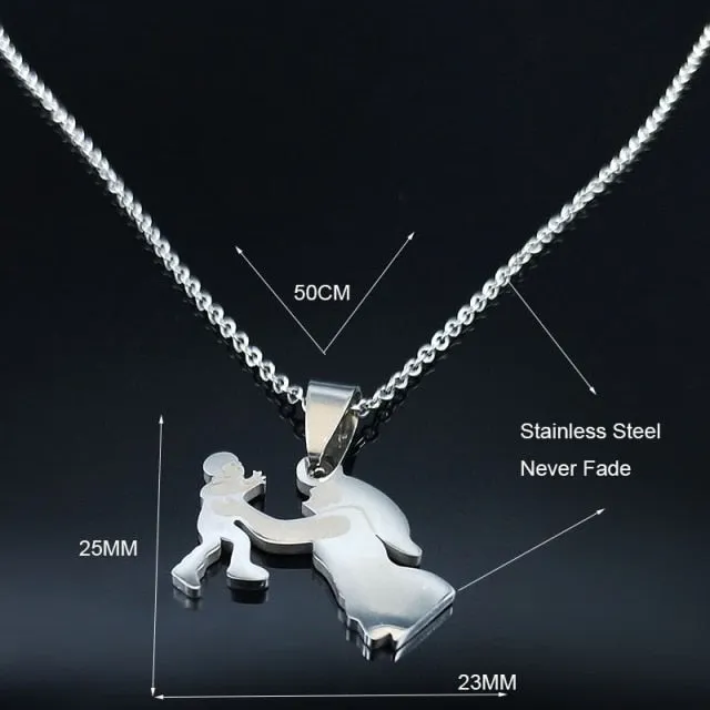 Juzan Jewelry Necklaces Mom Daughter Necklace