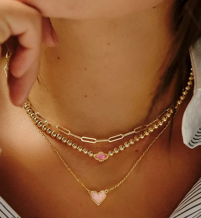 Kendra ScottAbbie Gold Beaded Necklace in Azalea Illusion 9608872370 KENDRA SCOTT Necklaces
