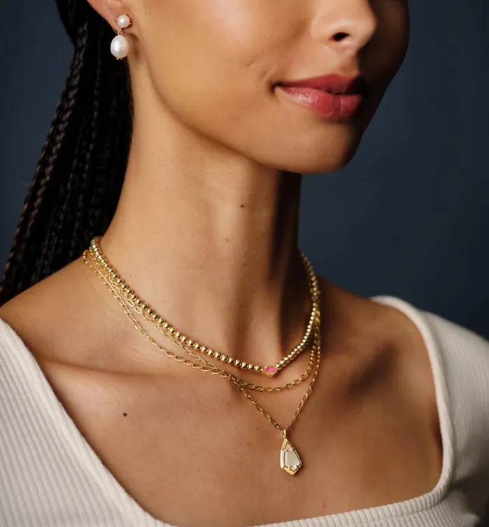 Kendra ScottAbbie Gold Beaded Necklace in Azalea Illusion 9608872370 KENDRA SCOTT Necklaces