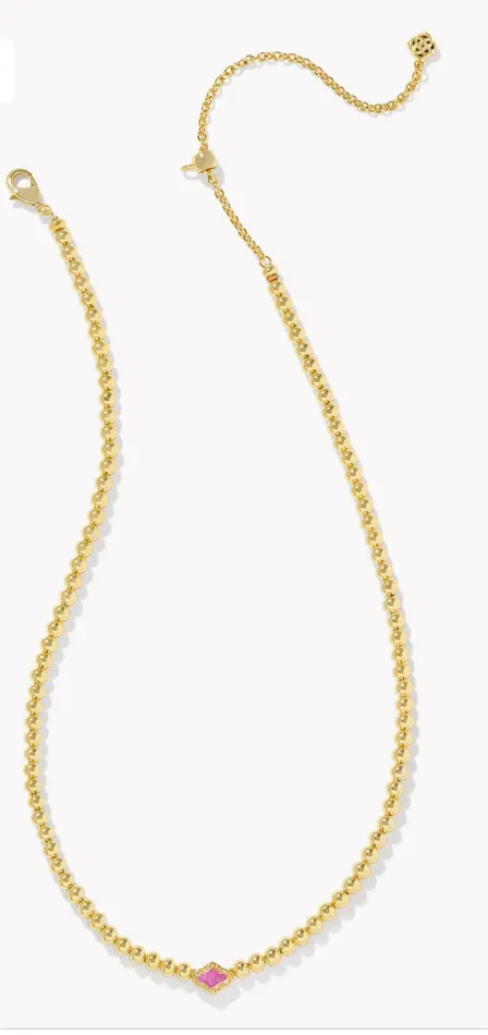 Kendra ScottAbbie Gold Beaded Necklace in Azalea Illusion 9608872370 KENDRA SCOTT Necklaces