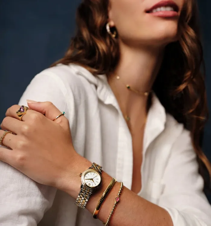 KENDRA SCOTT Abbie Gold Beaded Stretch Bracelet in Azalea Illusion 9608872989 KENDRA SCOTT Bracelets