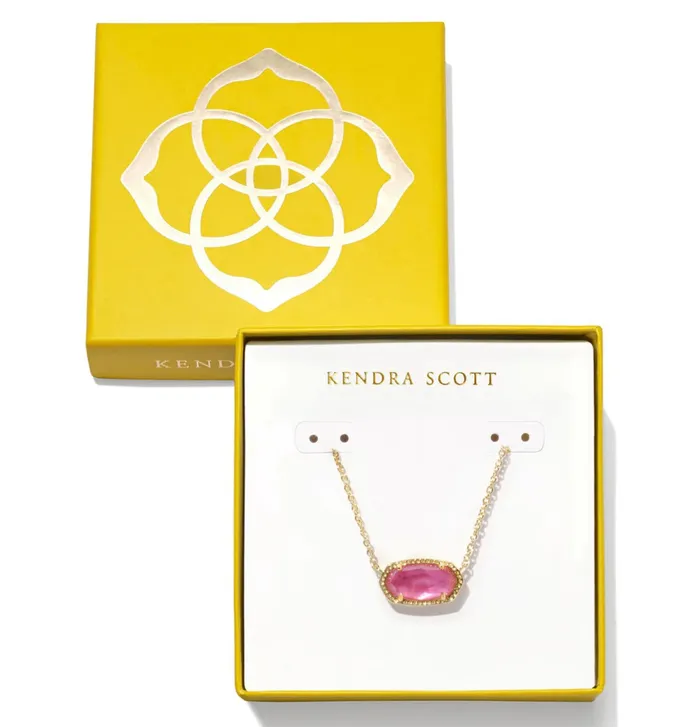 KENDRA SCOTT Boxed Elisa Gold Pendant Necklace in Azalea Illusion 9608862700 KENDRA SCOTT Necklaces