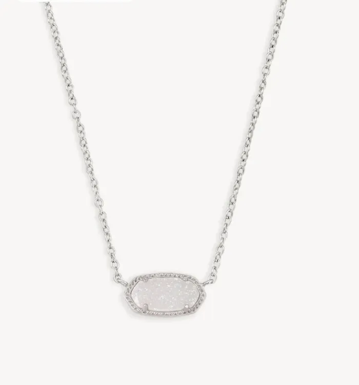 KENDRA SCOTT Boxed Elisa Silver Pendant Necklace in Iridescent Drusy 9608872186 KENDRA SCOTT Necklaces KENDRA SCOTT Boxed Elisa Silver Pendant Necklace in Iridescent Drusy 9608872186 KENDRA SCOTT Necklaces