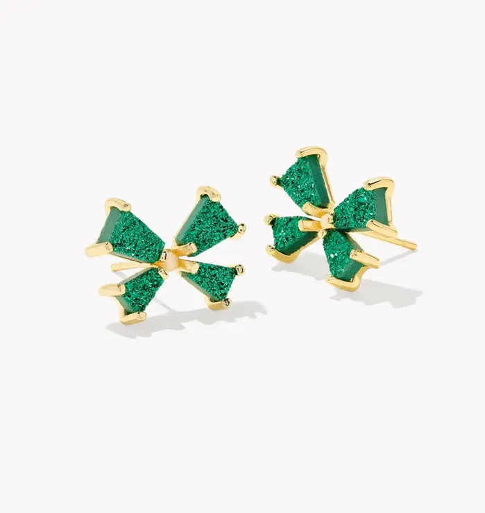 KENDRA SCOTT Earrings KENDRA SCOTT Blair Gold Bow Small Stud Earrings in Emerald Drusy 9608875490 KENDRA SCOTT Earrings KENDRA SCOTT Blair Gold Bow Small Stud Earrings in Emerald Drusy 9608875490