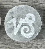 Keystone Crystals Earrings Capricorn Zodiac Selenite Disc 15