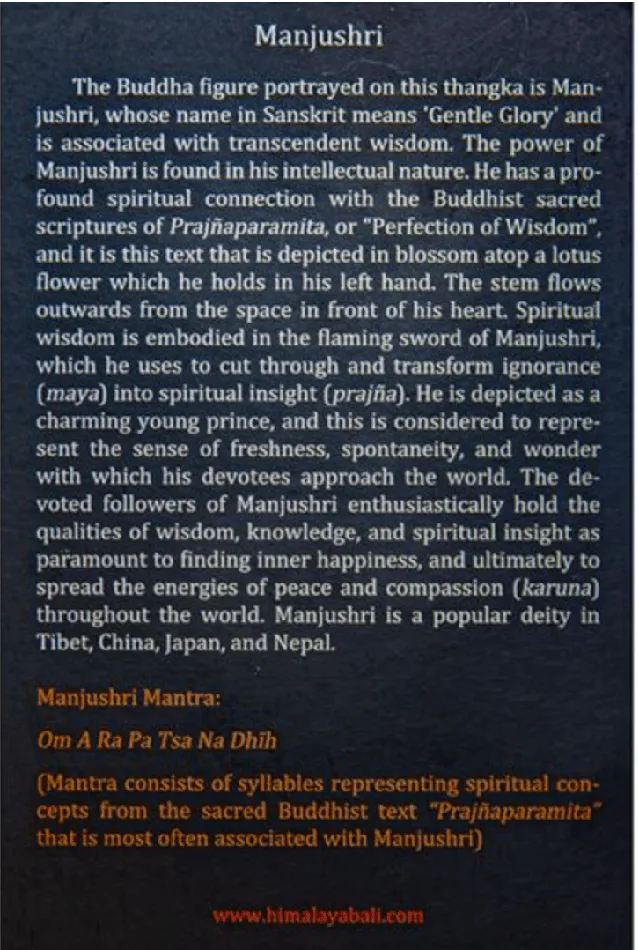 Kheops International Earrings Manjushri Altar Card
