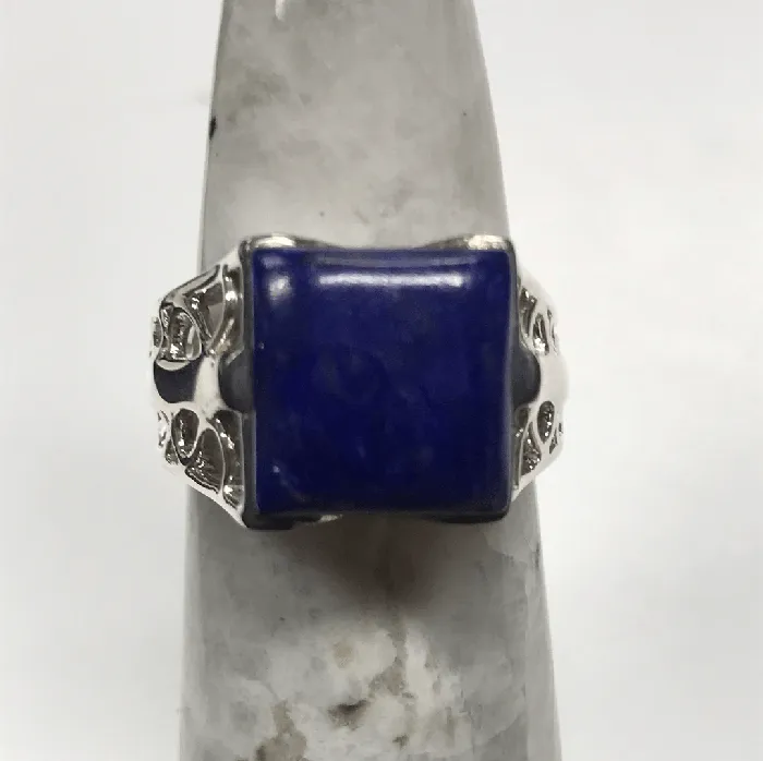 Lapis Lazuli Tower Unisexy Ring Sterling Silver Esprit Creations Rings