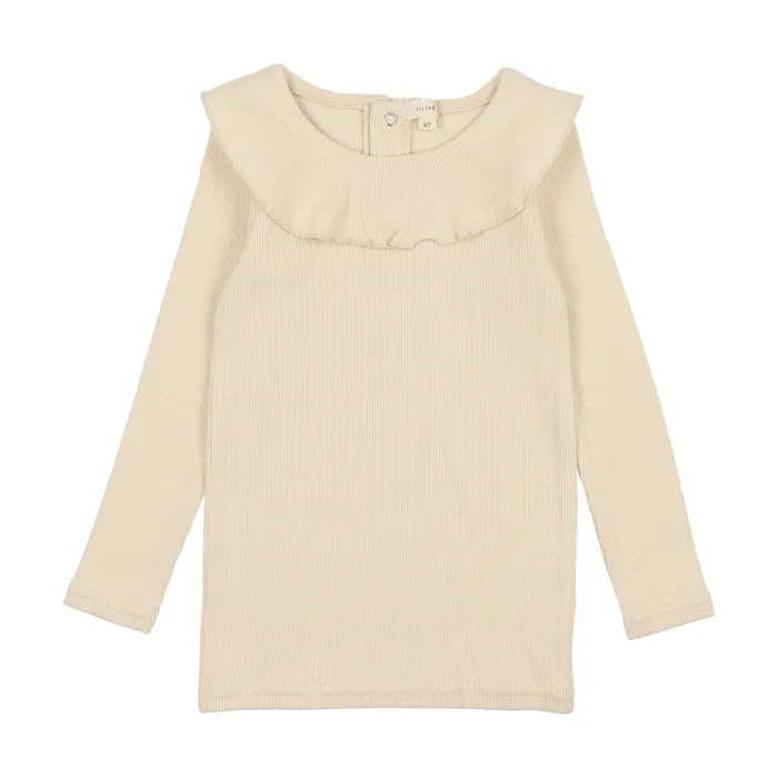 Lil Legs Lil Legs Ruffle Shirt Cream Earrings