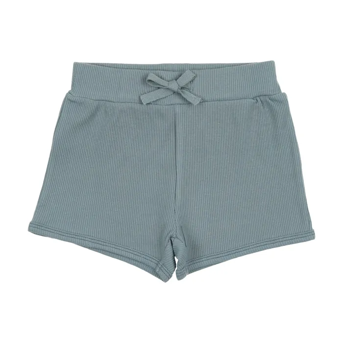 Lil Legs Ribbed Track Shorts Ocean Lil Legs Necklaces