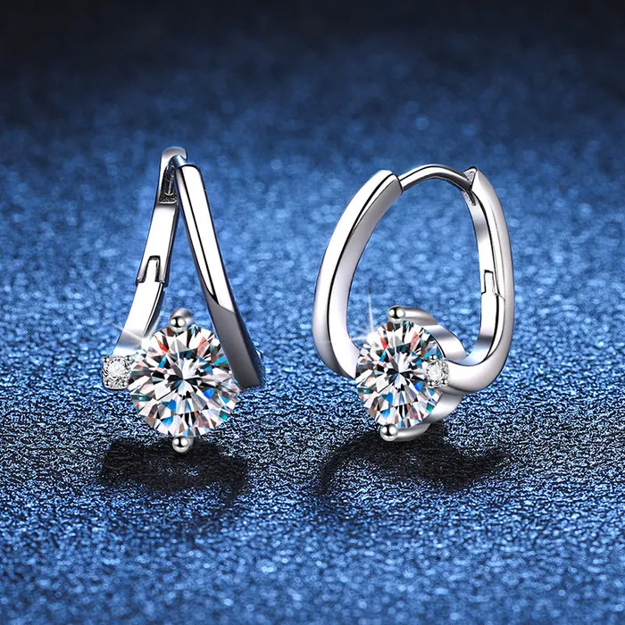 Luxury Moissanite Women Earrings In Sterling Silver Shineofdiamond Earrings
