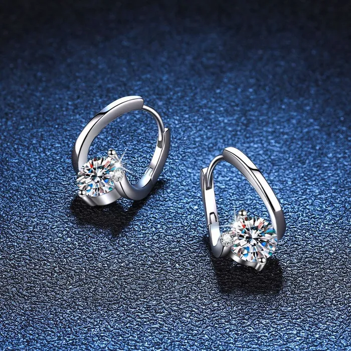 Luxury Moissanite Women Earrings In Sterling Silver Shineofdiamond Earrings