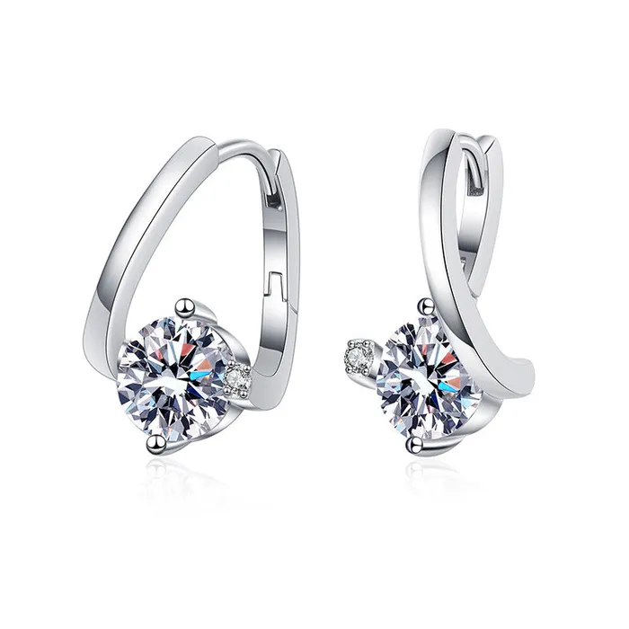 Luxury Moissanite Women Earrings In Sterling Silver Shineofdiamond Earrings