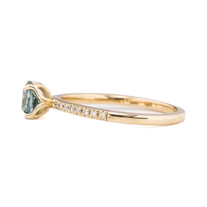 Maria Ring 075ct Blue Green Montana Sapphire 14k Yellow Gold One of a kind Envero Jewelry Rings Maria Ring 075ct Blue Green Montana Sapphire 14k Yellow Gold One of a kind Envero Jewelry Rings