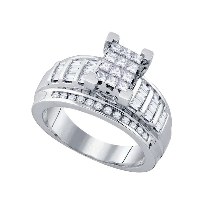 mayamila 10kt White Gold Womens Princess Diamond Cindys Dream Cluster Bridal Wedding Engagement Ring 78 Cttw Size 5 Rings mayamila 10kt White Gold Womens Princess Diamond Cindys Dream Cluster Bridal Wedding Engagement Ring 78 Cttw Size 5 Rings