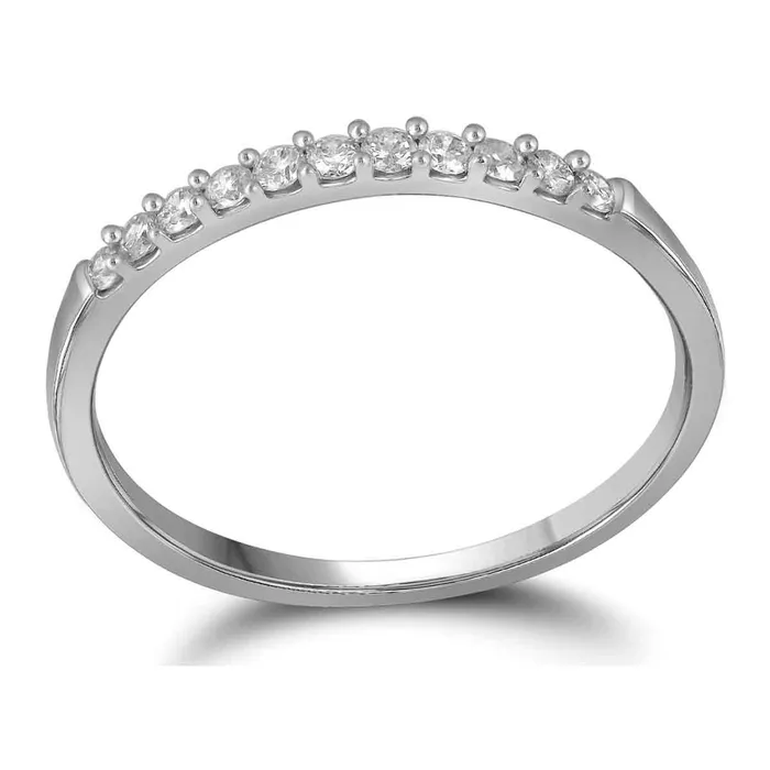 mayamila 10kt White Gold Womens Round Diamond Wedding Band Ring 16 Cttw Rings