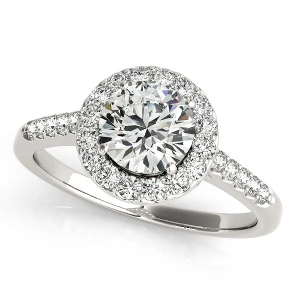 MayaMila 14k White Gold Halo Diamond Engagement Ring 1 38 cttw Rings MayaMila 14k White Gold Halo Diamond Engagement Ring 1 38 cttw Rings