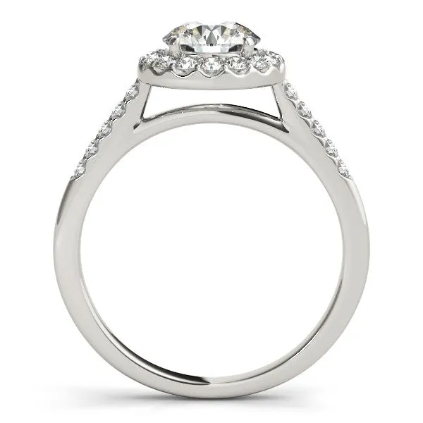MayaMila 14k White Gold Halo Diamond Engagement Ring 1 38 cttw Rings