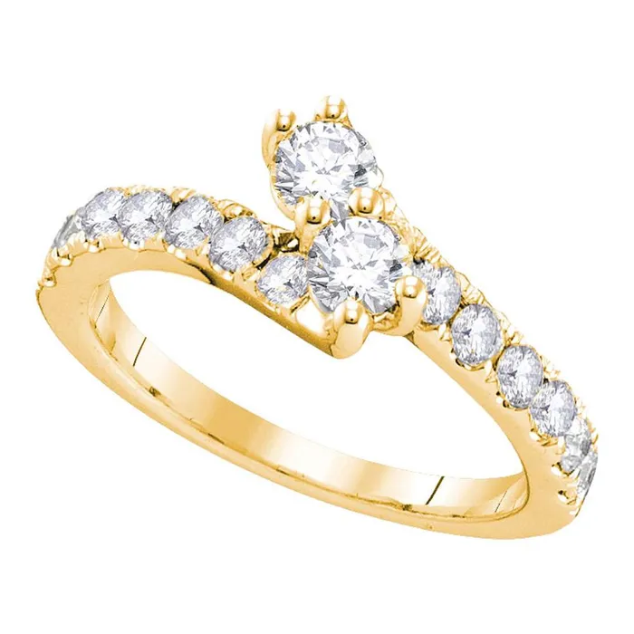 mayamila 14kt Yellow Gold Womens Round Diamond 2stone Hearts Together Bridal Wedding Engagement Ring 34 Cttw Certified Rings mayamila 14kt Yellow Gold Womens Round Diamond 2stone Hearts Together Bridal Wedding Engagement Ring 34 Cttw Certified Rings