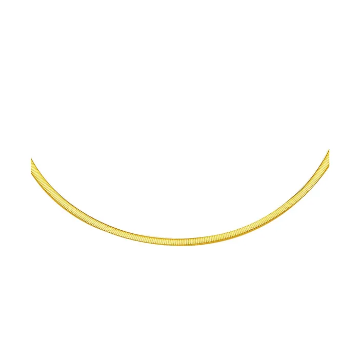 MayaMila 25mm 14k Two Tone Gold Reversible Omega Necklace Necklaces