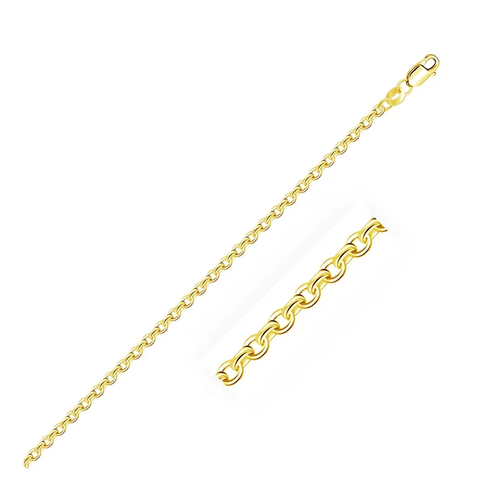 MayaMila Necklaces 23mm 14k Yellow Gold Cable Link Chain