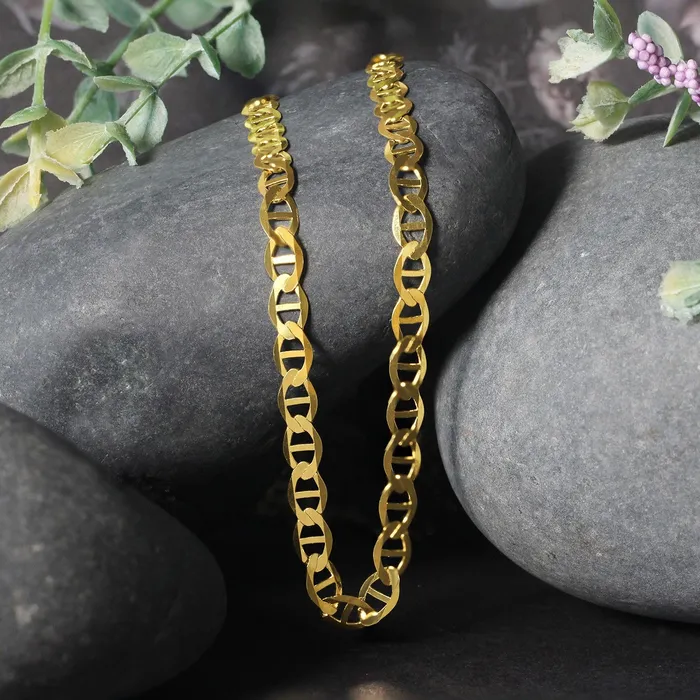 MayaMila Necklaces 55mm 10k Yellow Gold Mariner Link Chain