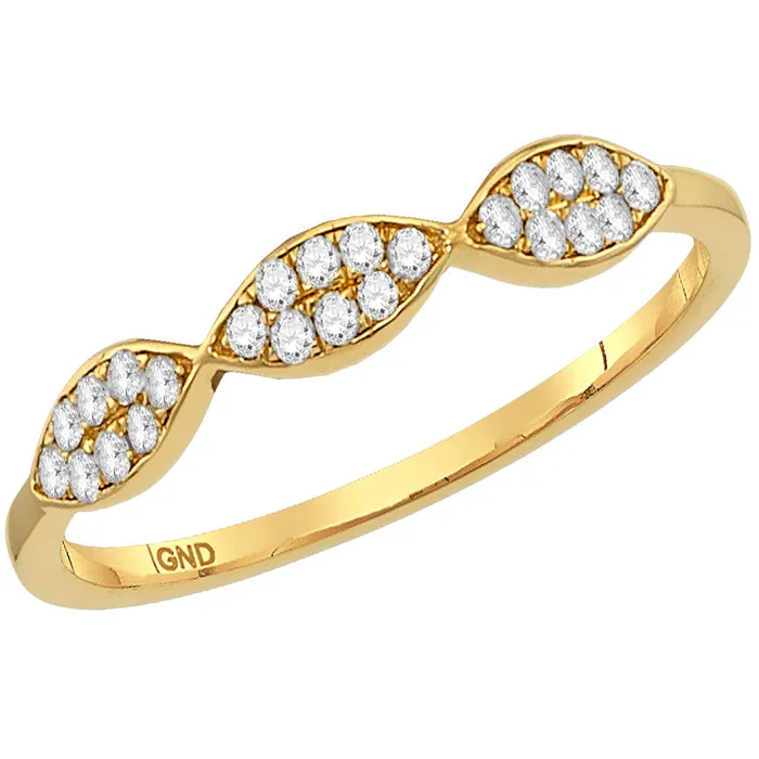 mayamila Rings 10kt Yellow Gold Womens Round Diamond Oval Cluster Stackable Band Ring 18 Cttw mayamila Rings 10kt Yellow Gold Womens Round Diamond Oval Cluster Stackable Band Ring 18 Cttw