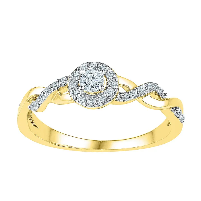 mayamila Rings 10kt Yellow Gold Womens Round Diamond Solitaire Bridal Wedding Engagement Ring 15 Cttw