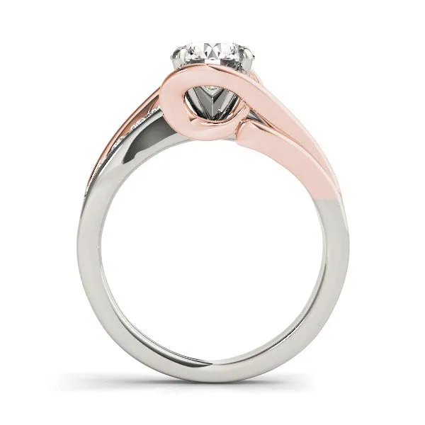 mayamila Rings 14K White And Rose Gold Bypass Round Split Shank Diamond Engagement Ring 1 18 ct tw