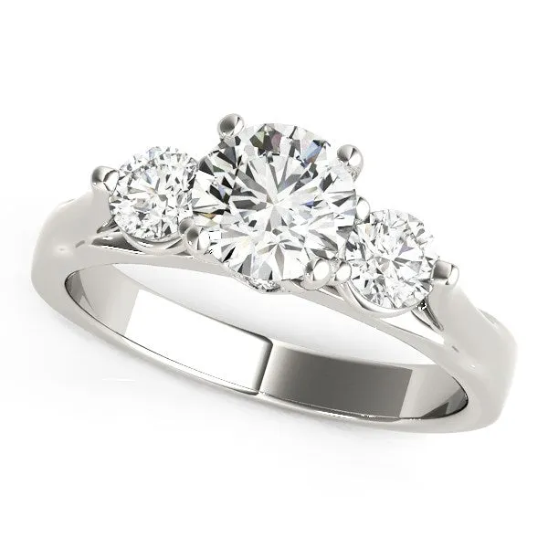 MayaMila Rings 14k White Gold 3 Stone Prong Setting Diamond Engagement Ring 1 38 cttw MayaMila Rings 14k White Gold 3 Stone Prong Setting Diamond Engagement Ring 1 38 cttw