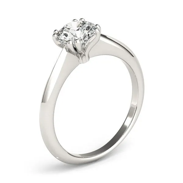 MayaMila Rings 14k White Gold Double Prong Set Solitaire Diamond Engagement Ring 1 cttw