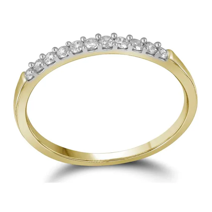 mayamila Rings 14kt Yellow Gold Womens Round Diamond Wedding Band Ring 16 Cttw