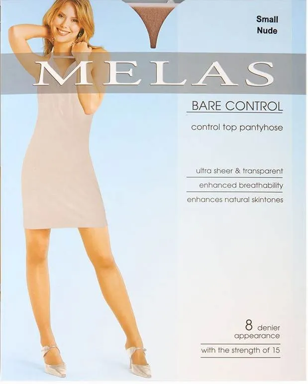 Melas Bare Control 8 Denier Stockings Honey AS614 Melas Earrings