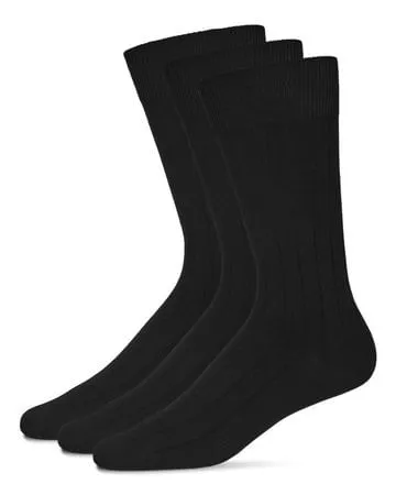 Memoi Rings Memoi Mens Gold Series Extra Wear Ribbed Socks 3pack Black MM454 Memoi Rings Memoi Mens Gold Series Extra Wear Ribbed Socks 3pack Black MM454