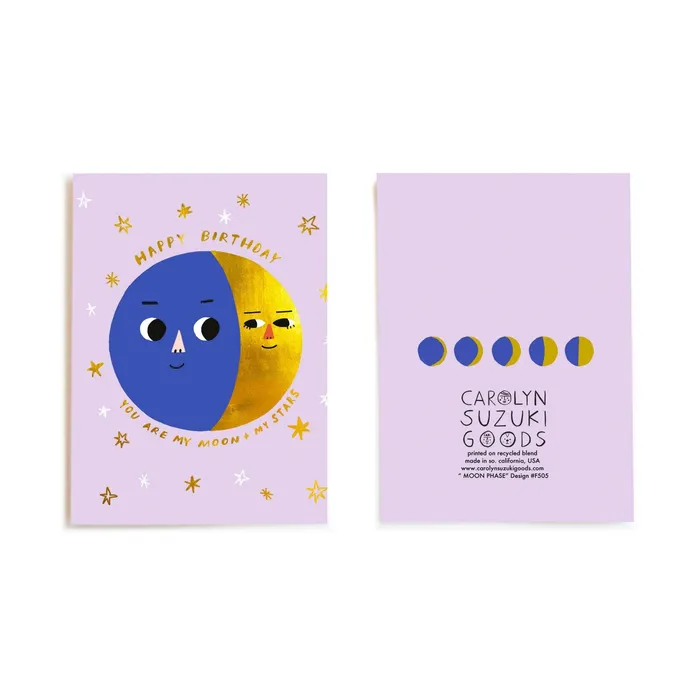 MOON PHASES Birthday Card Carolyn Suzuki Necklaces