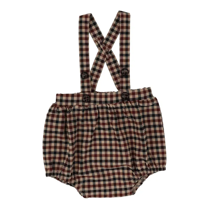 Necklaces Analogie Analogie Suspender Bubble Bloomers Tan Plaid