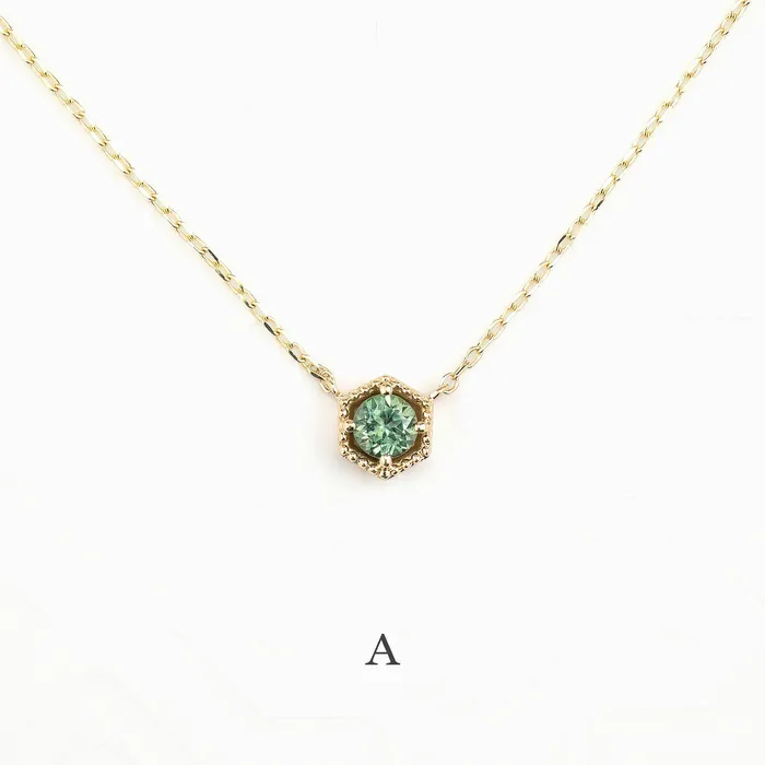 Necklaces Envero Jewelry Milgrain Necklace 4mm Montana Sapphire Necklaces Envero Jewelry Milgrain Necklace 4mm Montana Sapphire