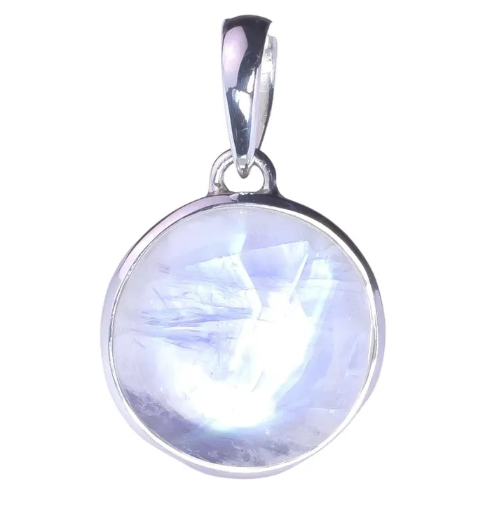 Necklaces Esprit Creations Rainbow Moonstone Full Moon Pendant Sterling Silver Necklaces Esprit Creations Rainbow Moonstone Full Moon Pendant Sterling Silver