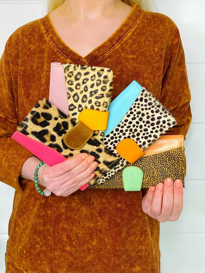 Necklaces Folklore Couture Folklore Couture Mari Real Leather and Hair on Hide Animal Print Wallet Necklaces Folklore Couture Folklore Couture Mari Real Leather and Hair on Hide Animal Print Wallet