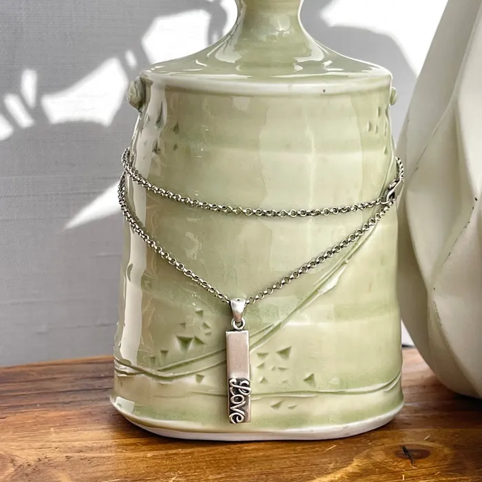Necklaces HeidiJHale Designs Sterling Silver LOVE Necklace 58 pendant