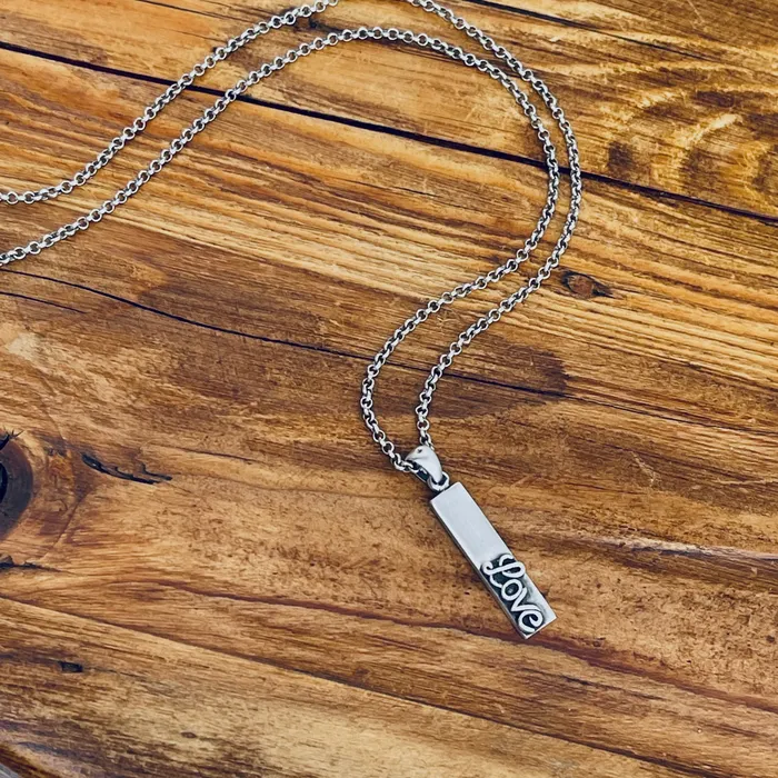 Necklaces HeidiJHale Designs Sterling Silver LOVE Necklace 58 pendant