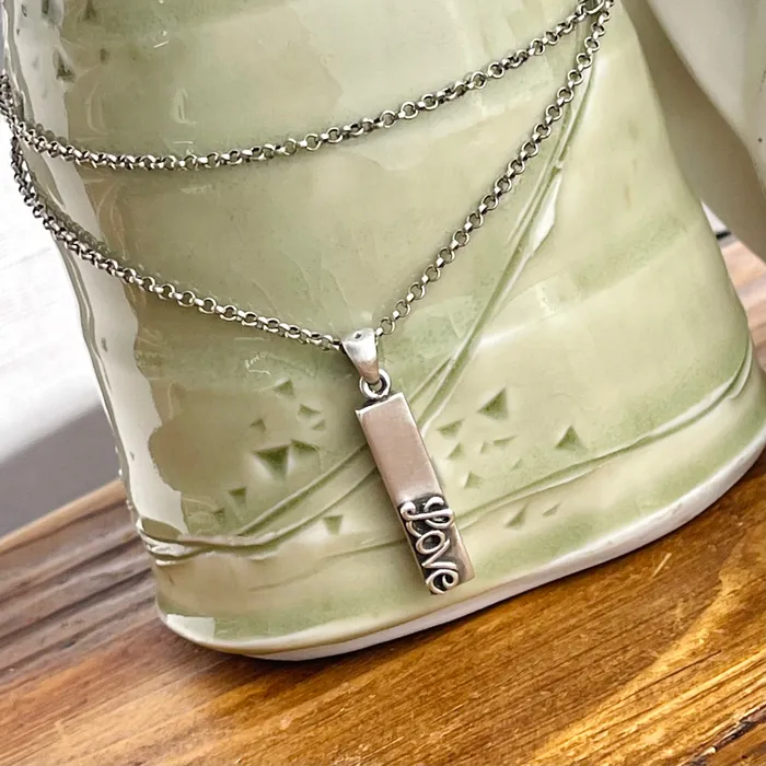 Necklaces HeidiJHale Designs Sterling Silver LOVE Necklace 58 pendant
