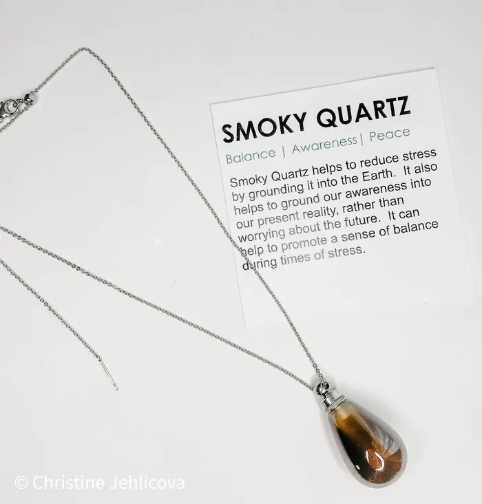 Necklaces HoopLa Style Gemstone Perfume Bottle Necklace Oval