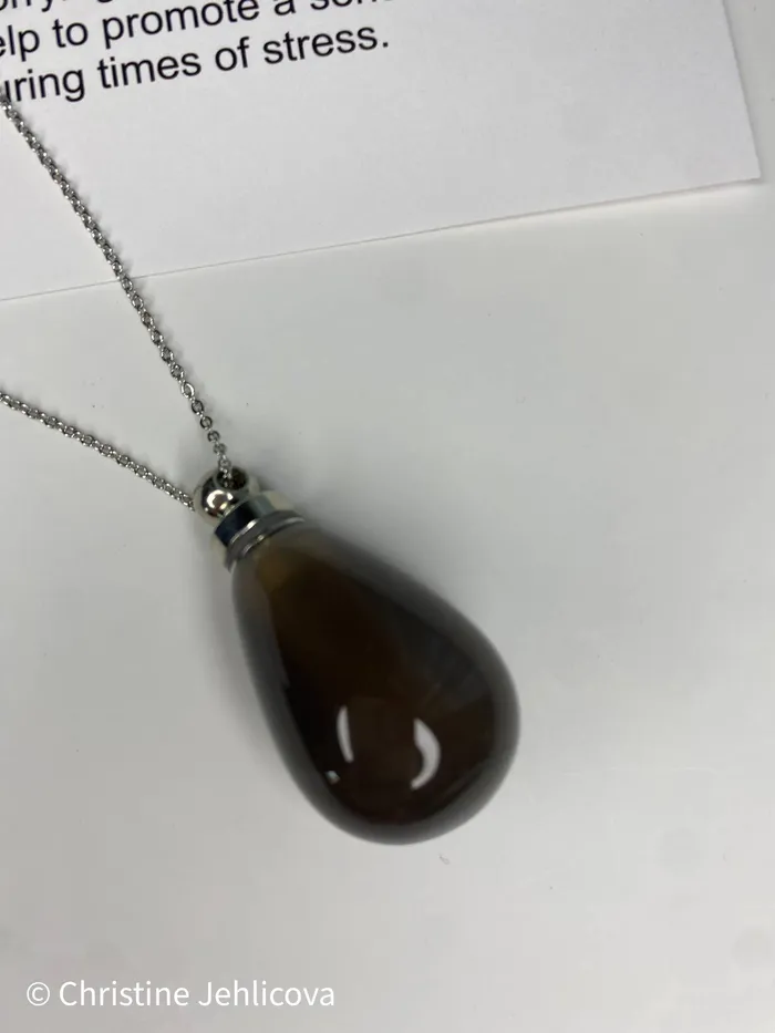 Necklaces HoopLa Style Gemstone Perfume Bottle Necklace Oval